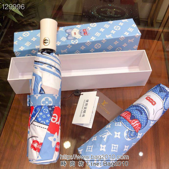 路易威登LV 年度最火爆 時尚單品 supremeX LV 聯名款 潮牌和奢牌合作款 防雨防紫外線隔熱傘  sll1013